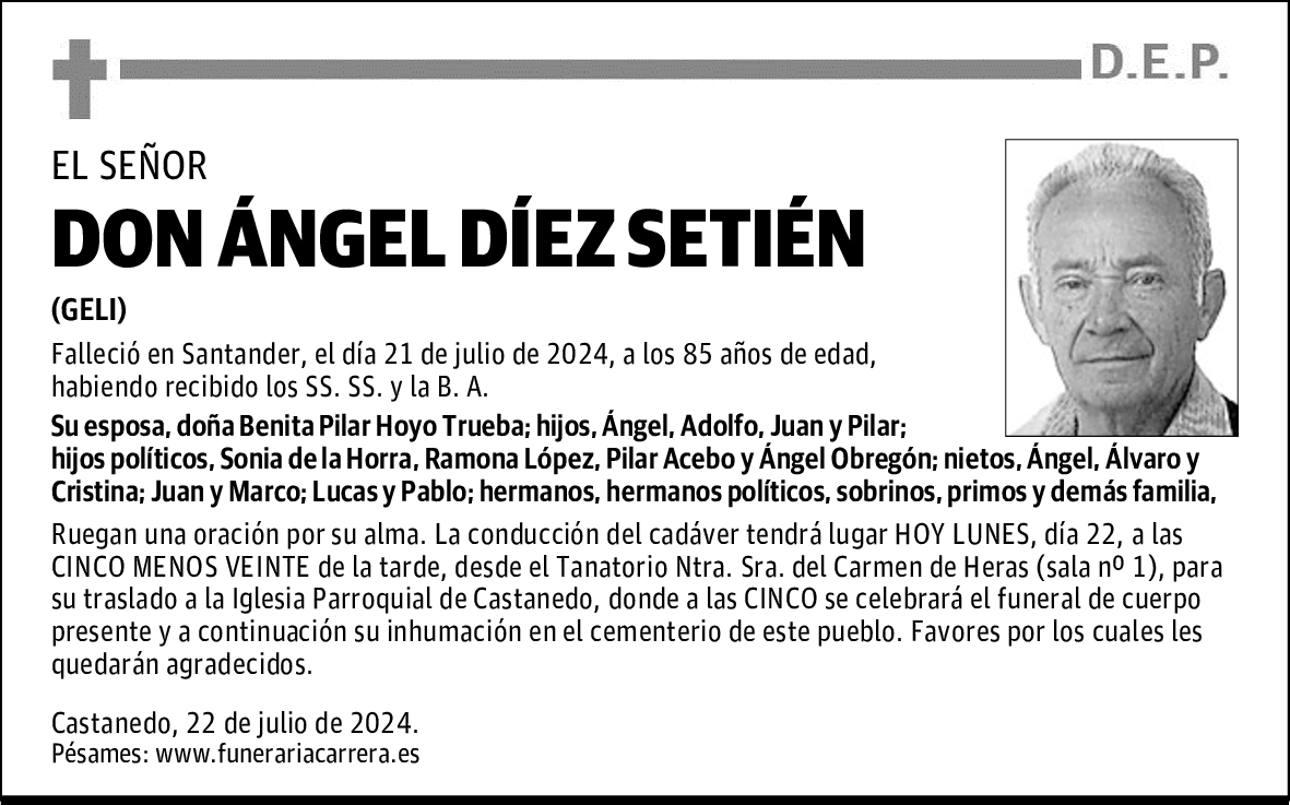 DON ÁNGEL DÍEZ SETIÉN