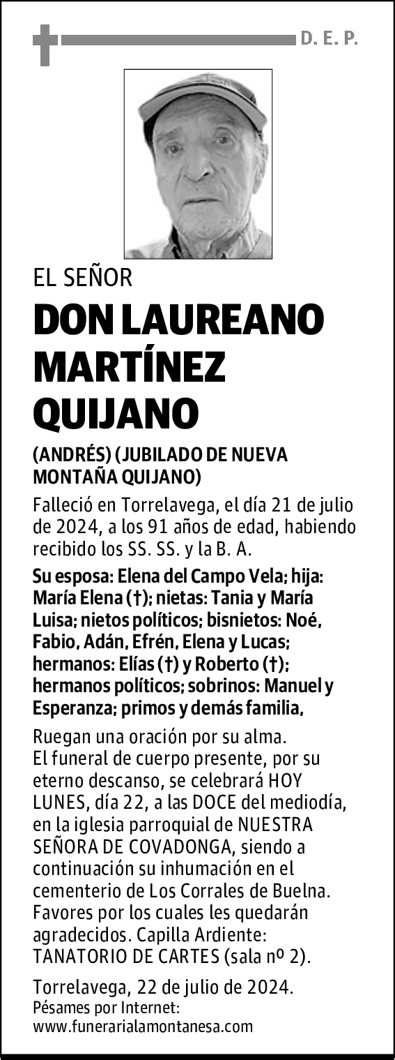 DON LAUREANO MARTÍNEZ QUIJANO