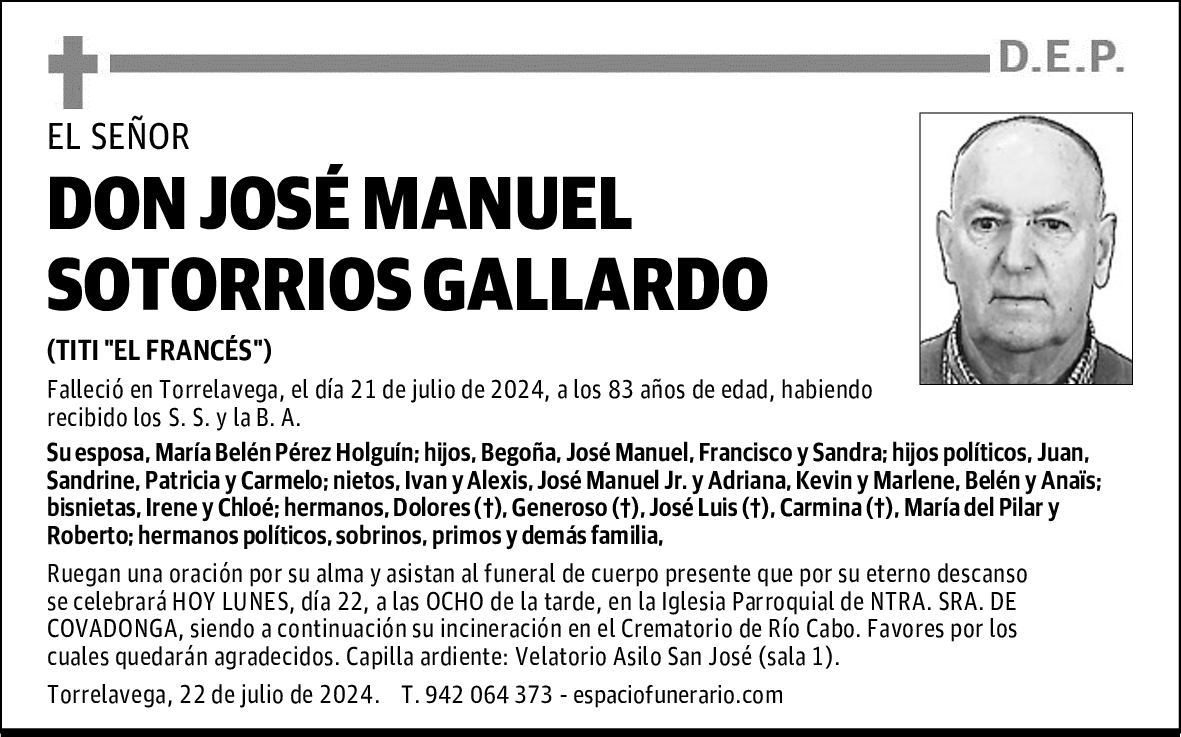 DON JOSÉ MANUEL SOTORRIOS GALLARDO