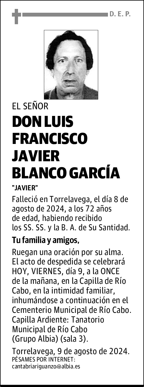 DON LUIS FRANCISCO JAVIER BLANCO GARCÍA
