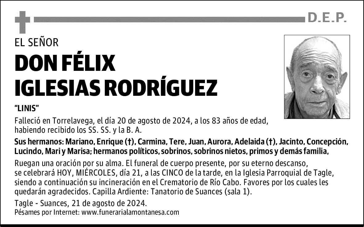 DON FÉLIX IGLESIAS RODRÍGUEZ