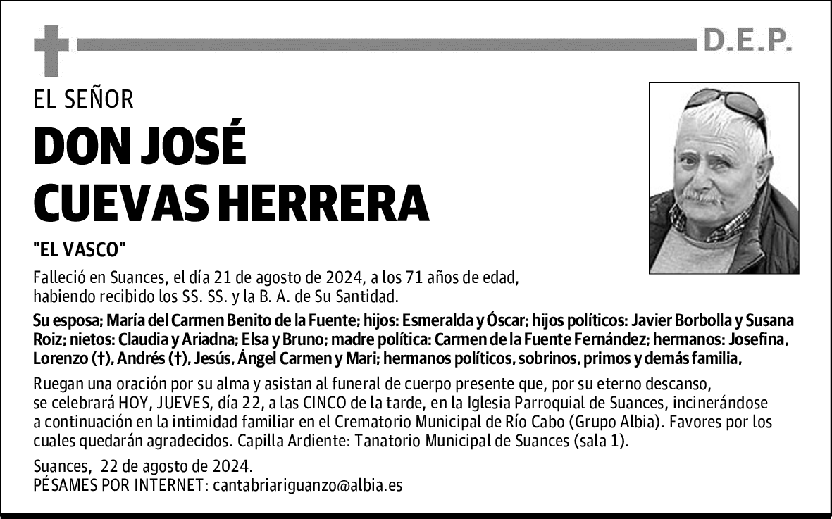 DON JOSÉ CUEVAS HERRERA