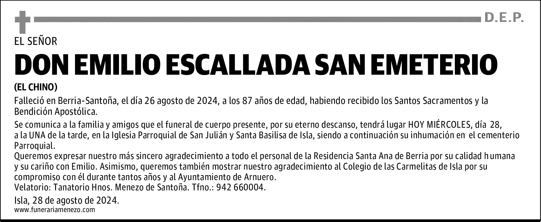DON EMILIO ESCALLADA SAN EMETERIO