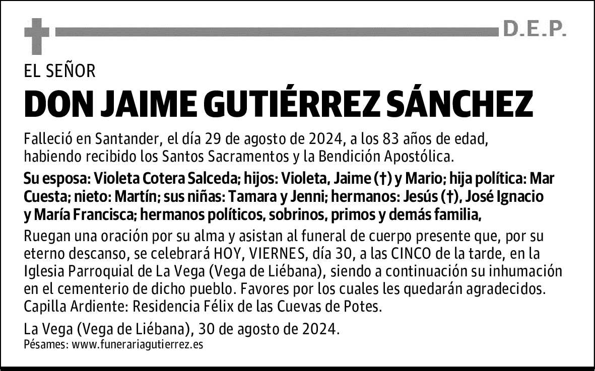 DON JAIME GUTIÉRREZ SÁNCHEZ