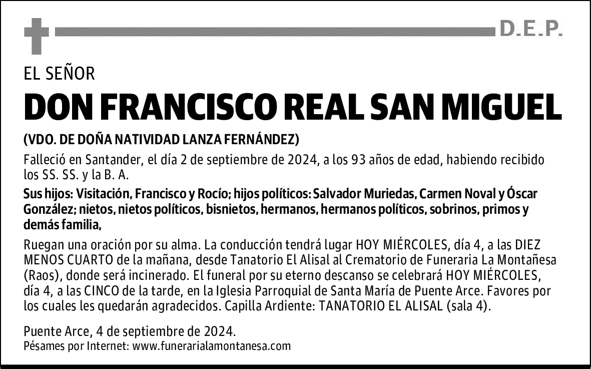 DON FRANCISCO REAL SAN MIGUEL