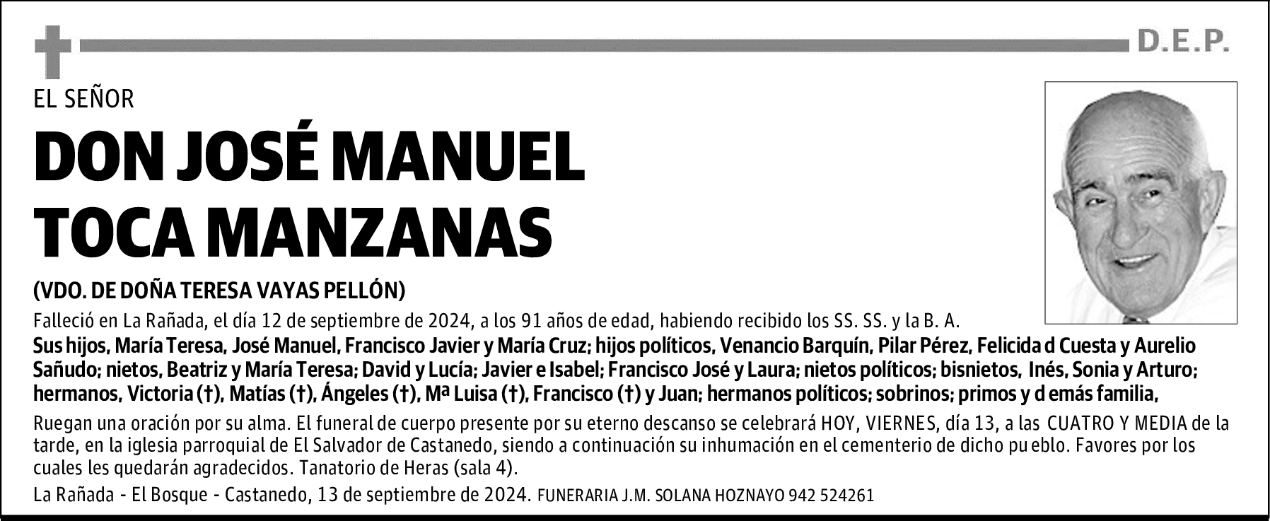 DON JOSÉ MANUEL TOCA MANZANAS