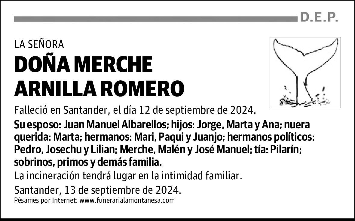 DOÑA MERCHE ARNILLA ROMERO