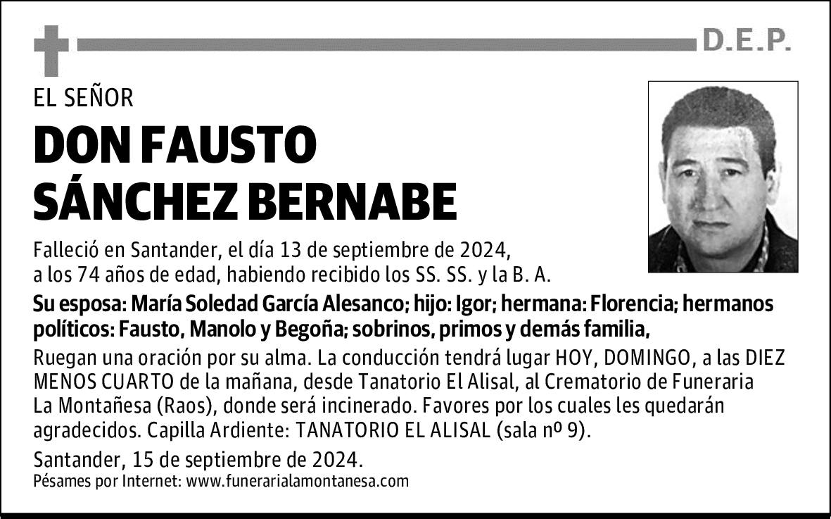 DON FAUSTO SÁNCHEZ BERNABE