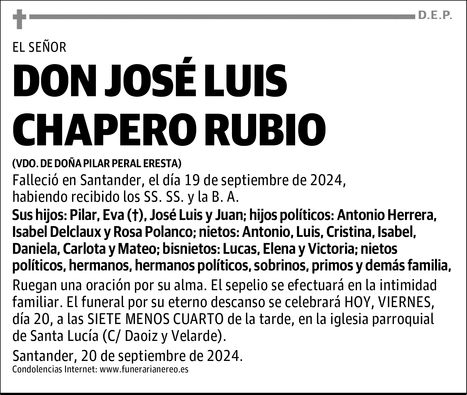 DON JOSÉ LUIS CHAPERO RUBIO