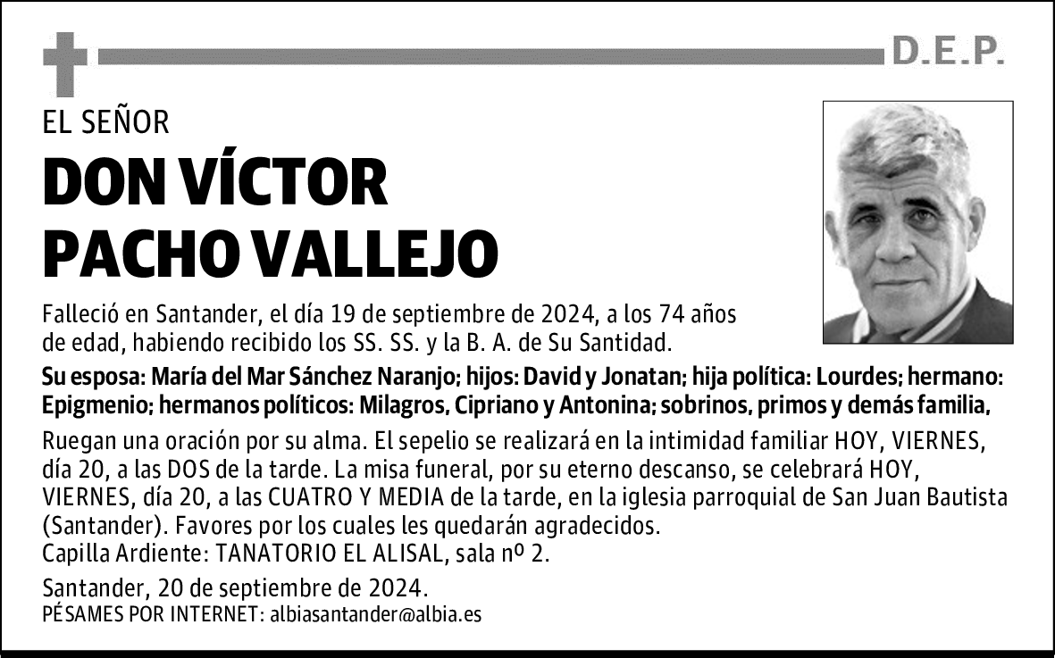 DON VÍCTOR PACHO VALLEJO