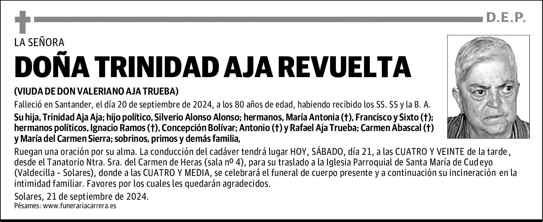 DOÑA TRINIDAD AJA REVUELTA