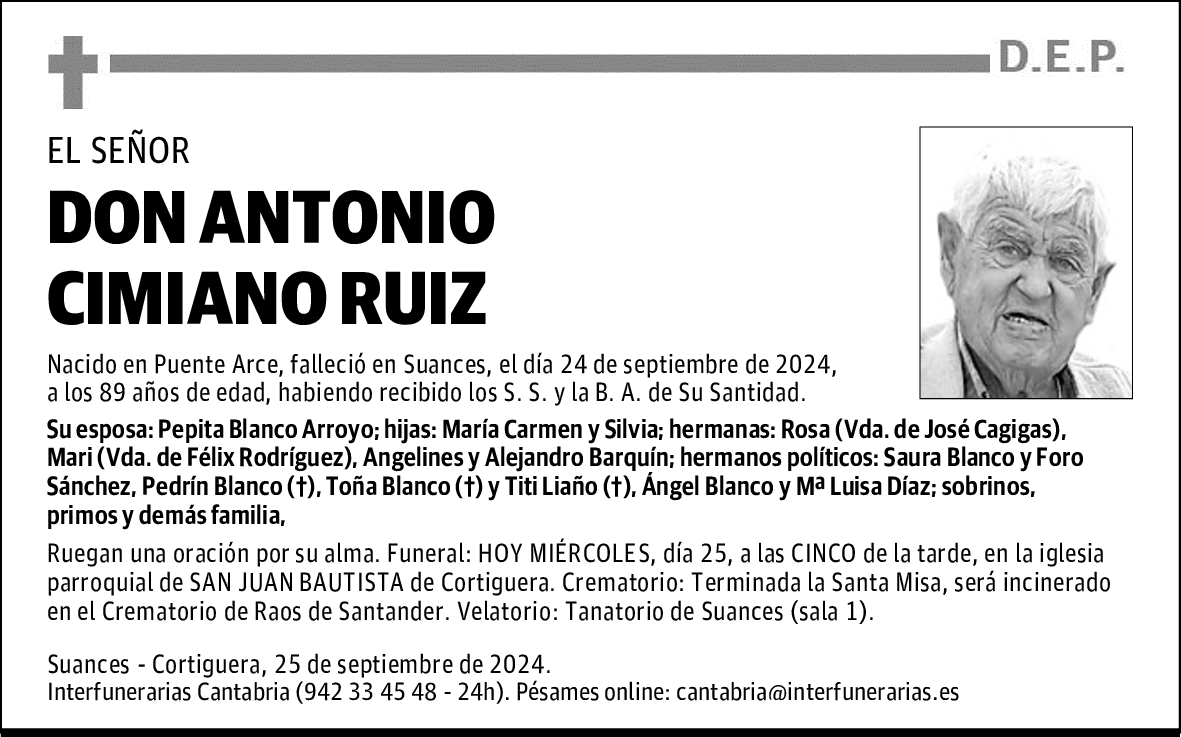 DON ANTONIO CIMIANO RUIZ