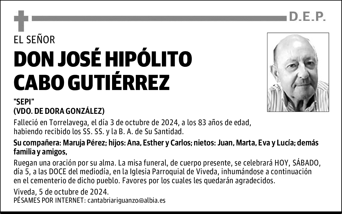 DON JOSÉ HIPÓLITO CABO GUTIÉRREZ