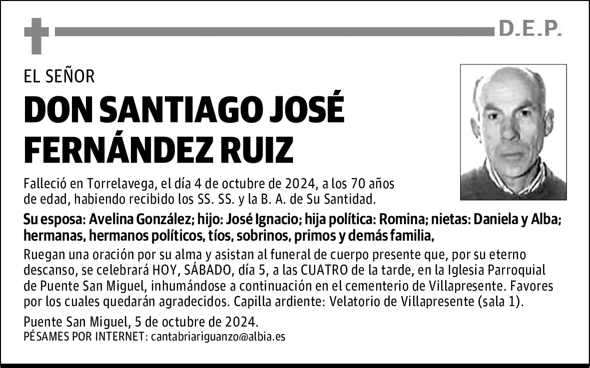 DON SANTIAGO JOSÉ FERNÁNDEZ RUIZ