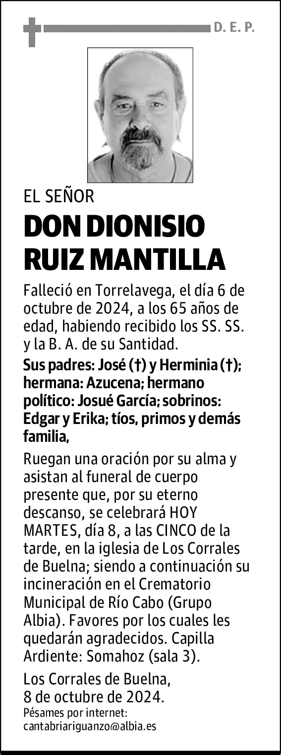 DON DIONISIO RUIZ MANTILLA