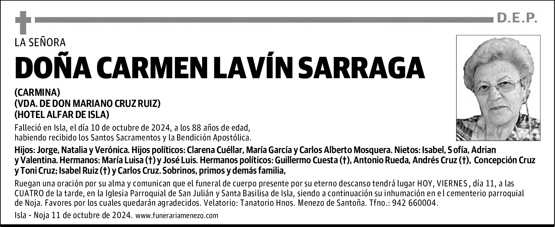 DOÑA CARMEN LAVÍN SARRAGA