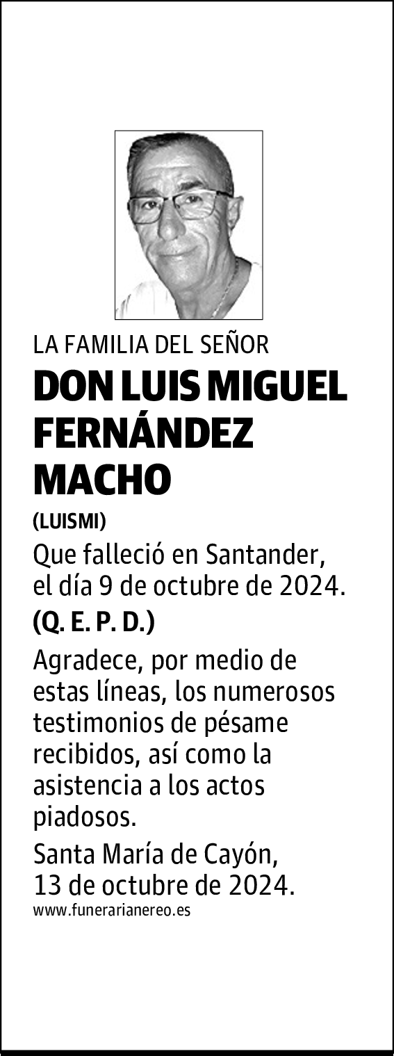 DON LUIS MIGUEL FERNÁNDEZ MACHO