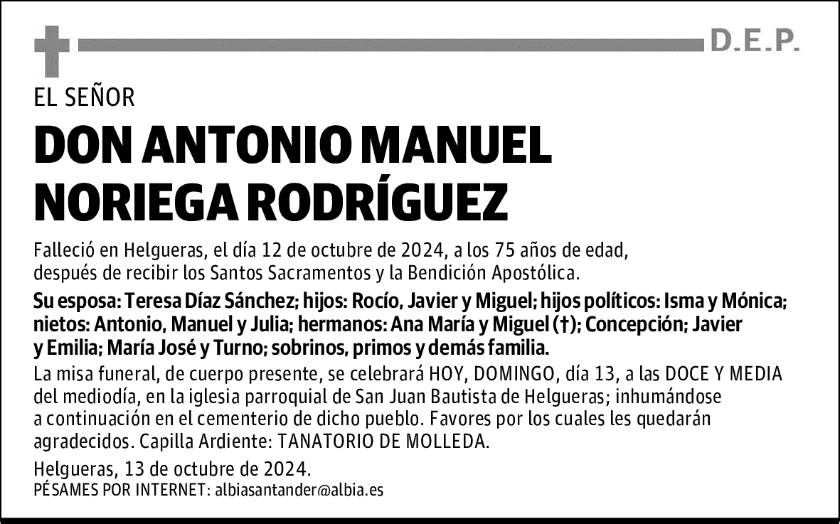 DON ANTONIO MANUEL NORIEGA RODRÍGUEZ