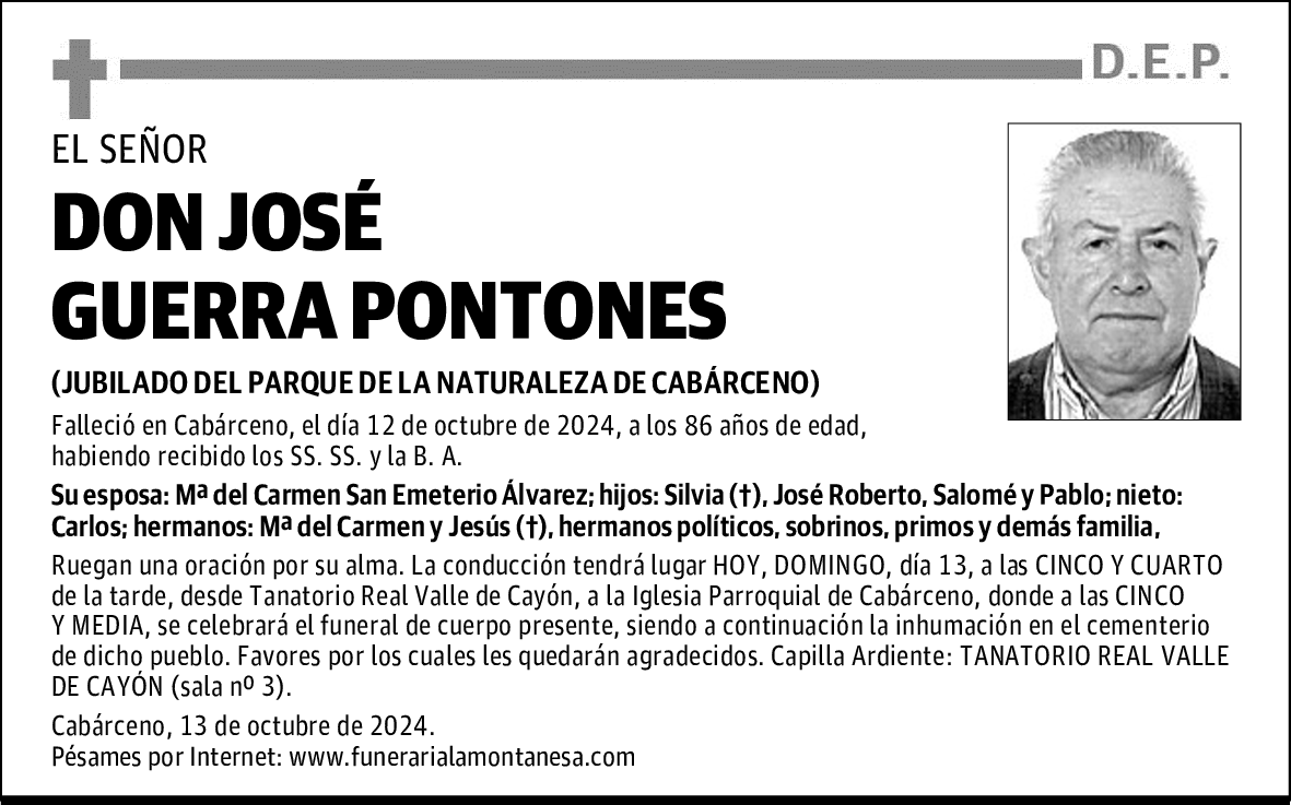 DON JOSÉ GUERRA PONTONES