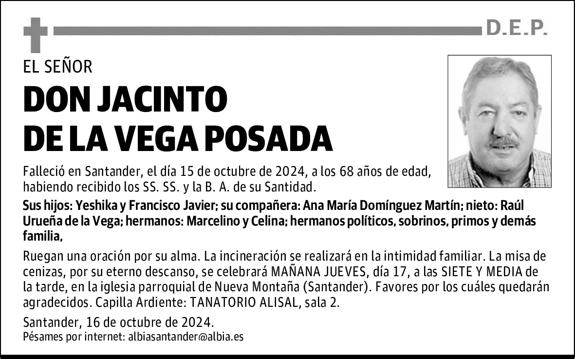 DON JACINTO DE LA VEGA POSADA