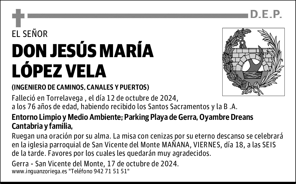 DON JESÚS MARÍA LÓPEZ VELA