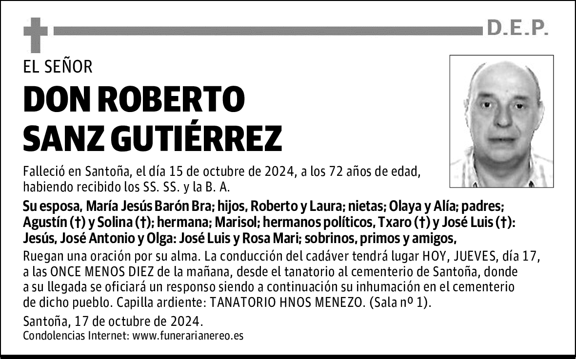 DON ROBERTO SANZ GUTIÉRREZ