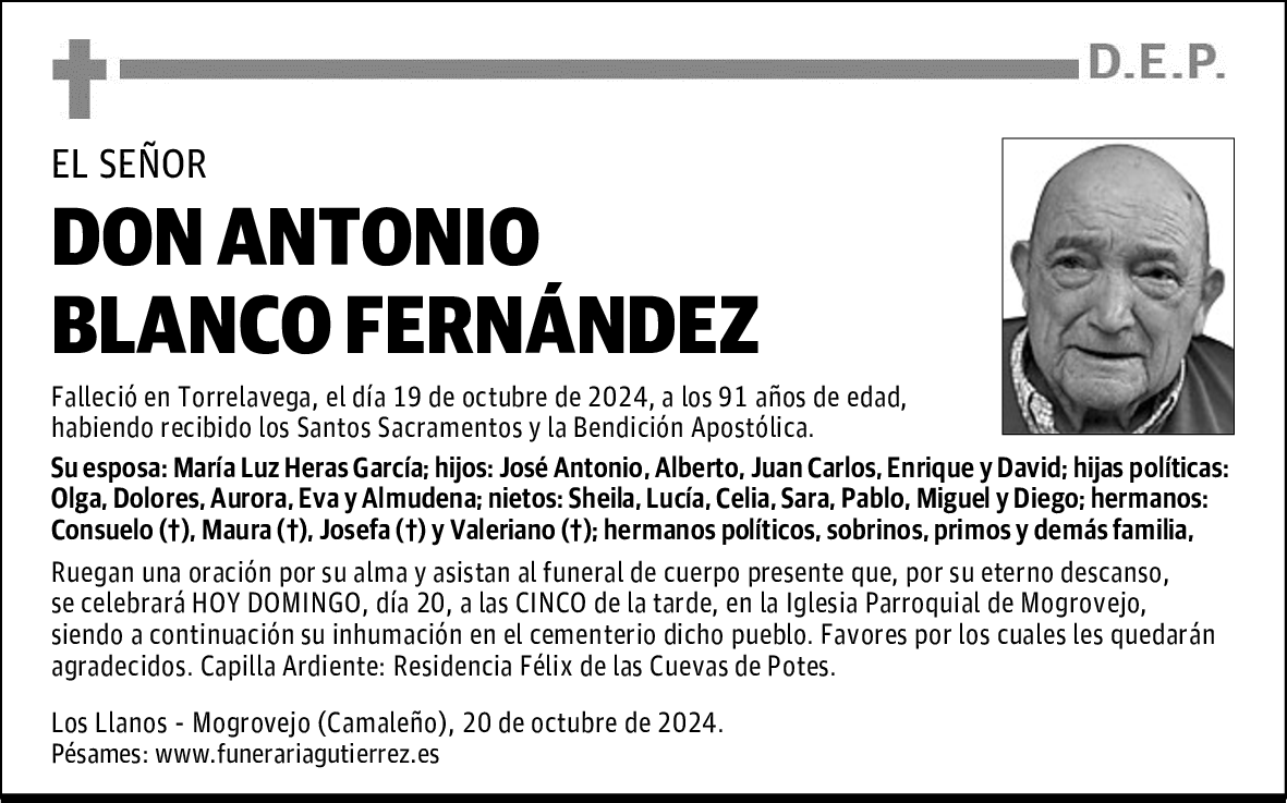 DON ANTONIO BLANCO FERNÁNDEZ