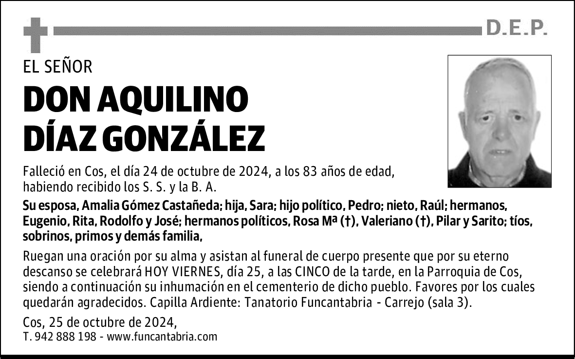 DON AQUILINO DÍAZ GONZÁLEZ