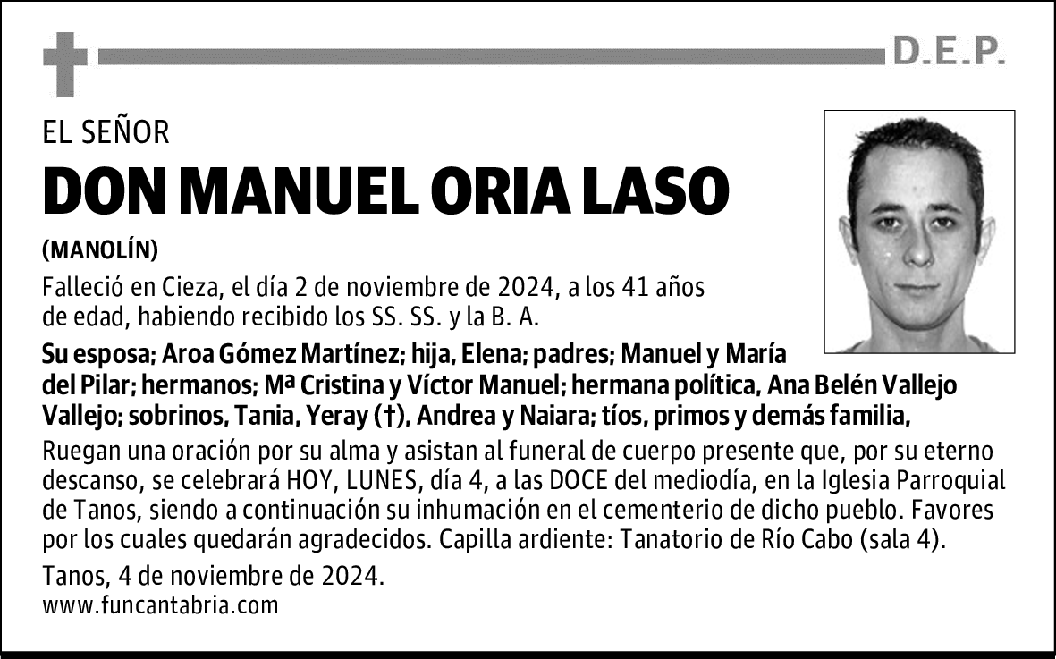 DON MANUEL ORIA LASO