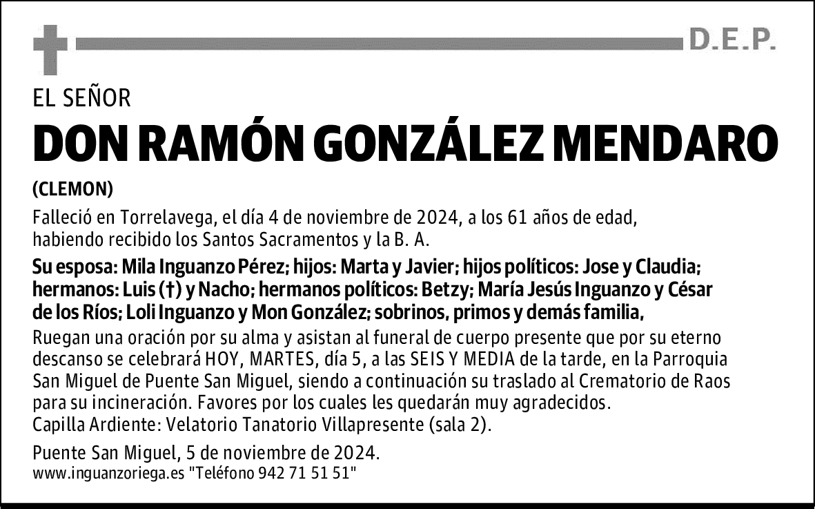 DON RAMÓN GONZÁLEZ MENDARO