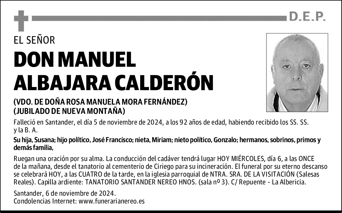 DON MANUEL ALBAJARA CALDERÓN