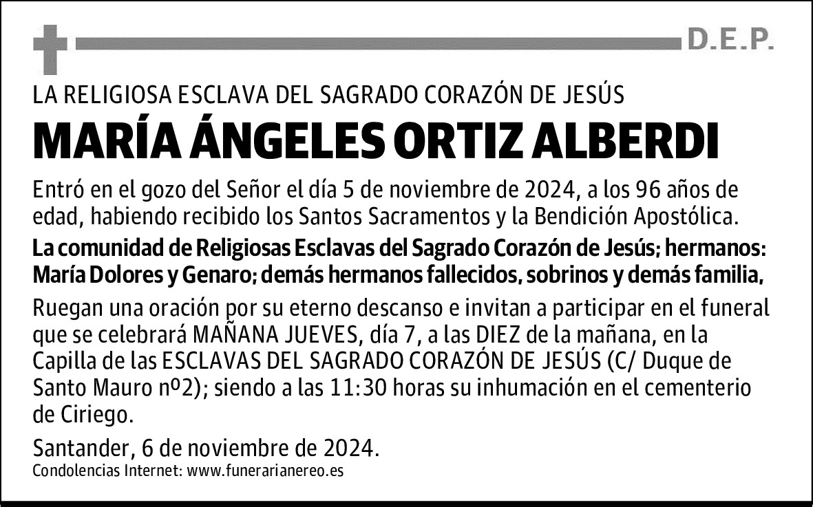 MARÍA ÁNGELES ORTIZ ALBERDI