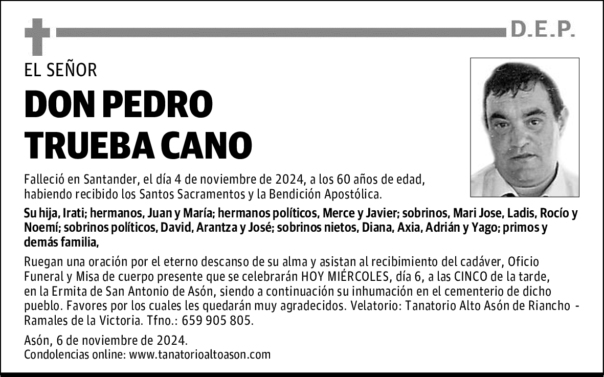 DON PEDRO TRUEBA CANO