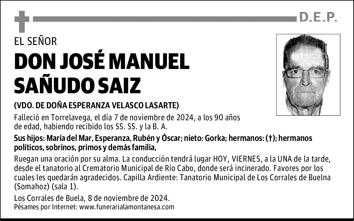 DON JOSÉ MANUEL SAÑUDO SAIZ