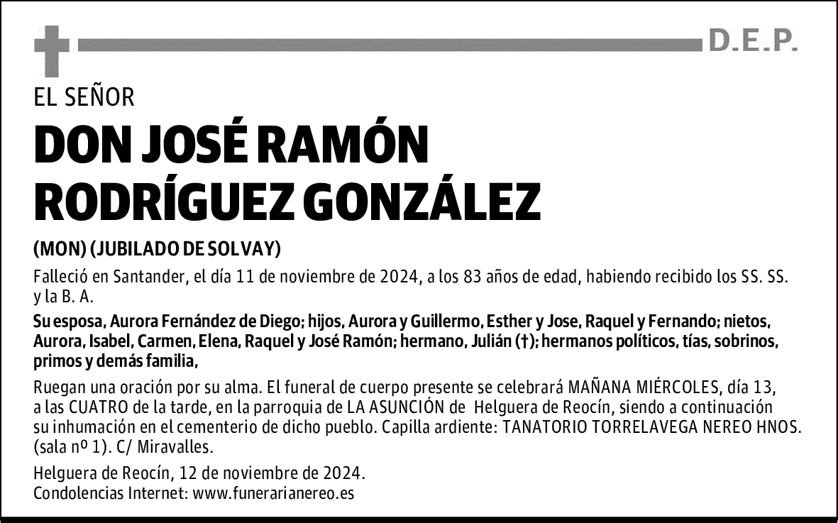 DON JOSÉ RAMÓN RODRÍGUEZ GONZÁLEZ