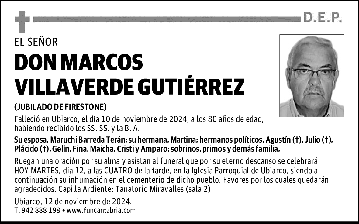DON MARCOS VILLAVERDE GUTIÉRREZ