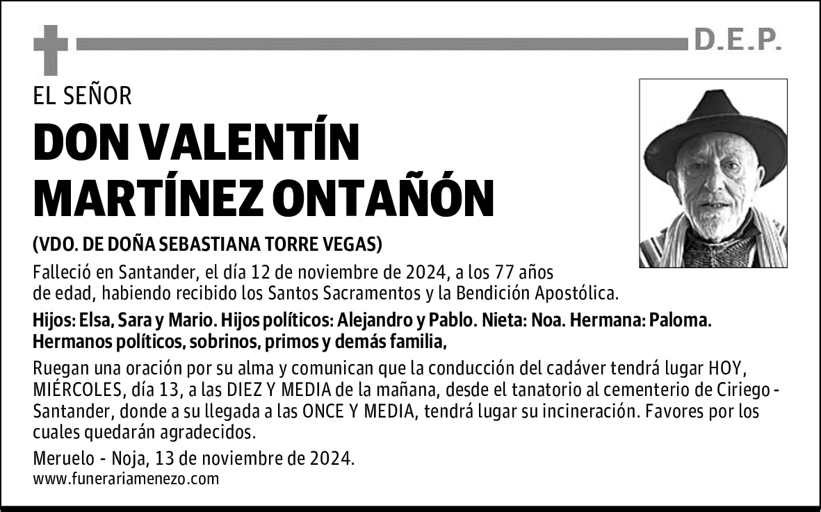 DON VALENTÍN MARTÍNEZ ONTAÑÓN