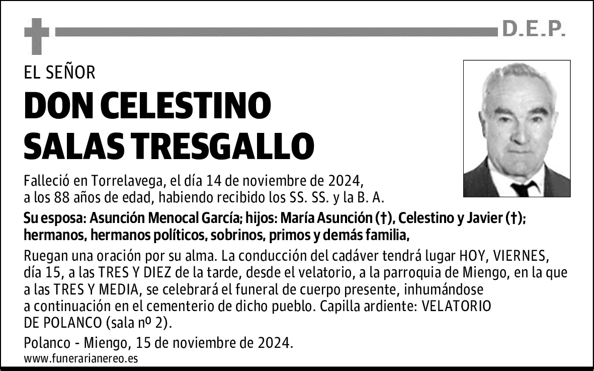 DON CELESTINO SALAS TRESGALLO