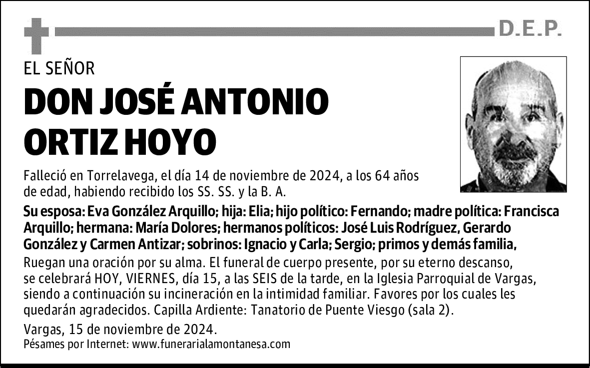 DON JOSÉ ANTONIO ORTIZ HOYO