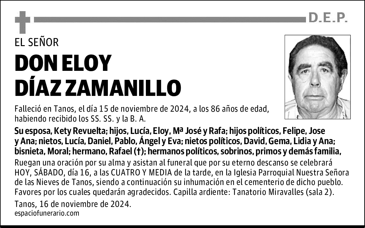 DON ELOY DÍAZ ZAMANILLO