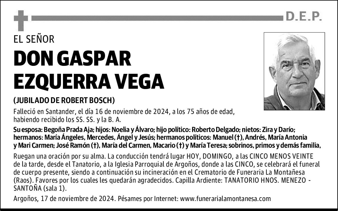 DON GASPAR EZQUERRA VEGA