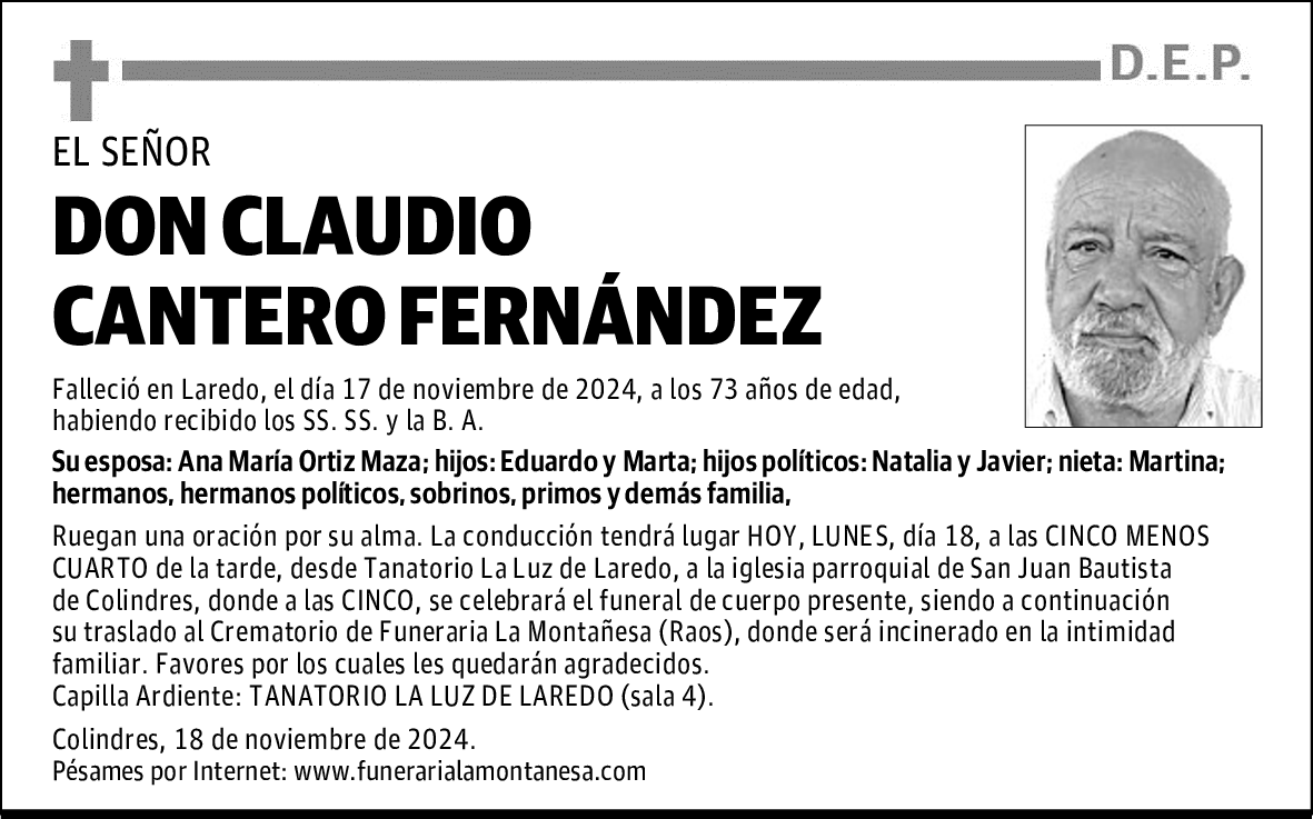 DON CLAUDIO CANTERO FERNÁNDEZ