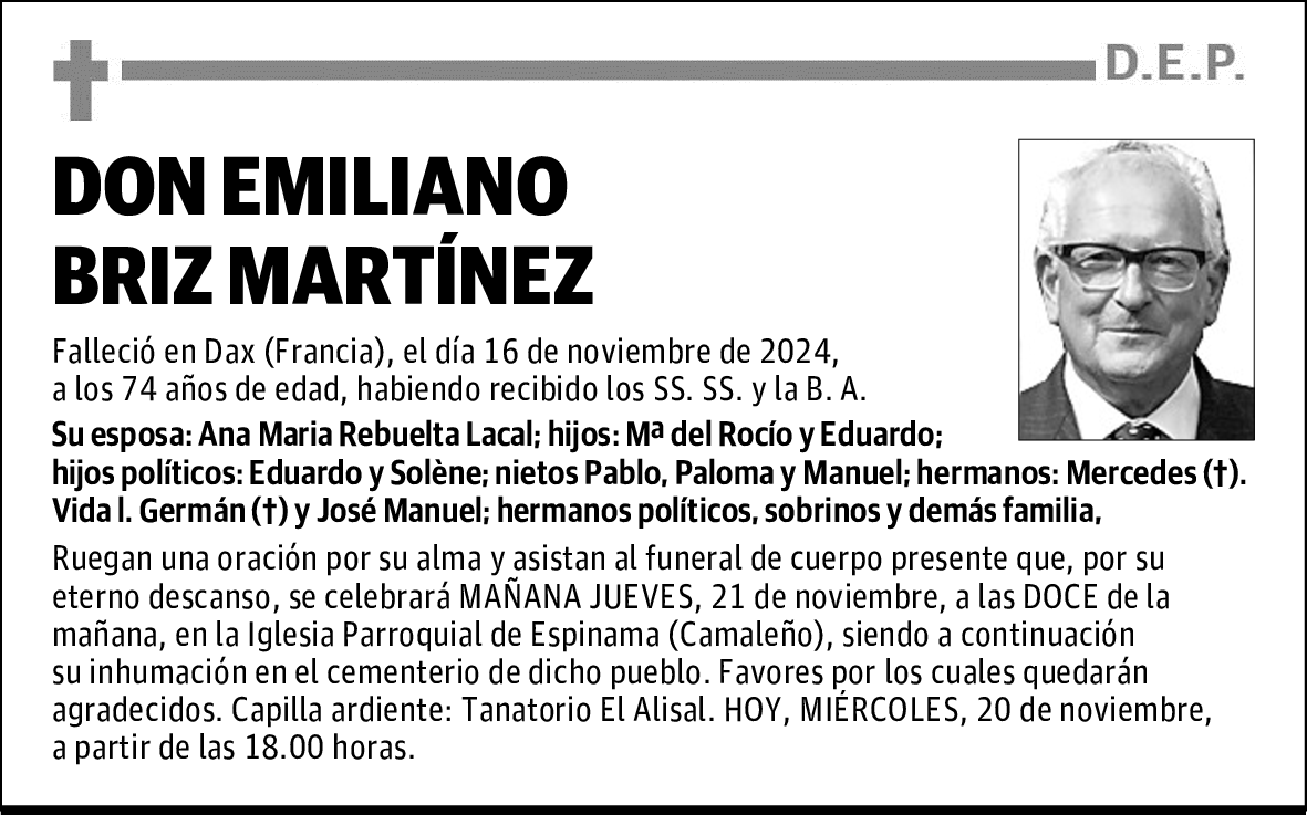 DON EMILIANO BRIZ MARTÍNEZ