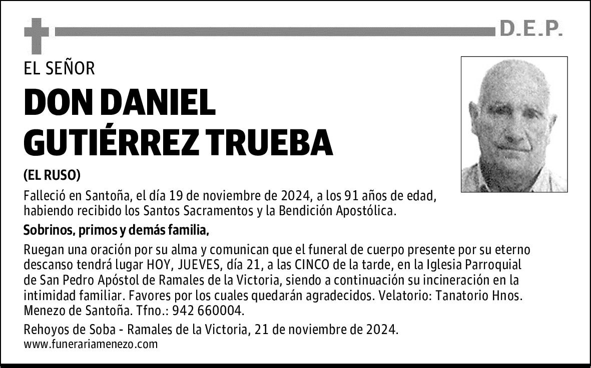 DON DANIEL GUTIÉRREZ TRUEBA