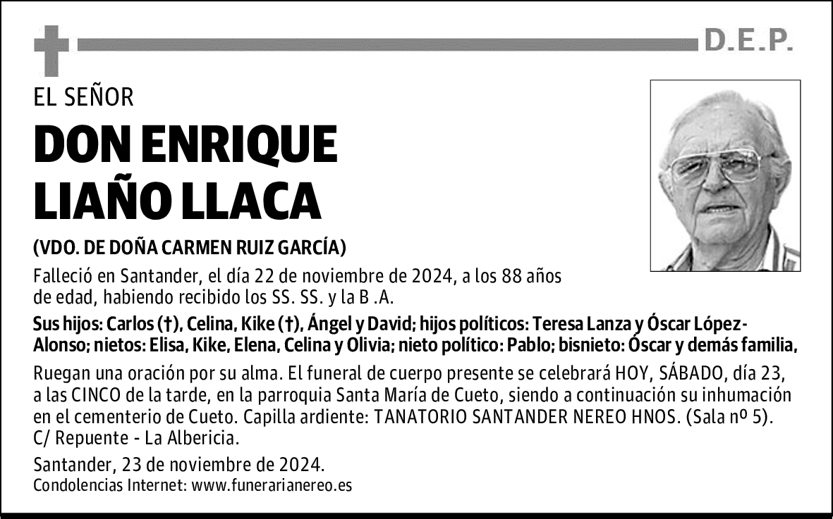 DON ENRIQUE LIAÑO LLACA