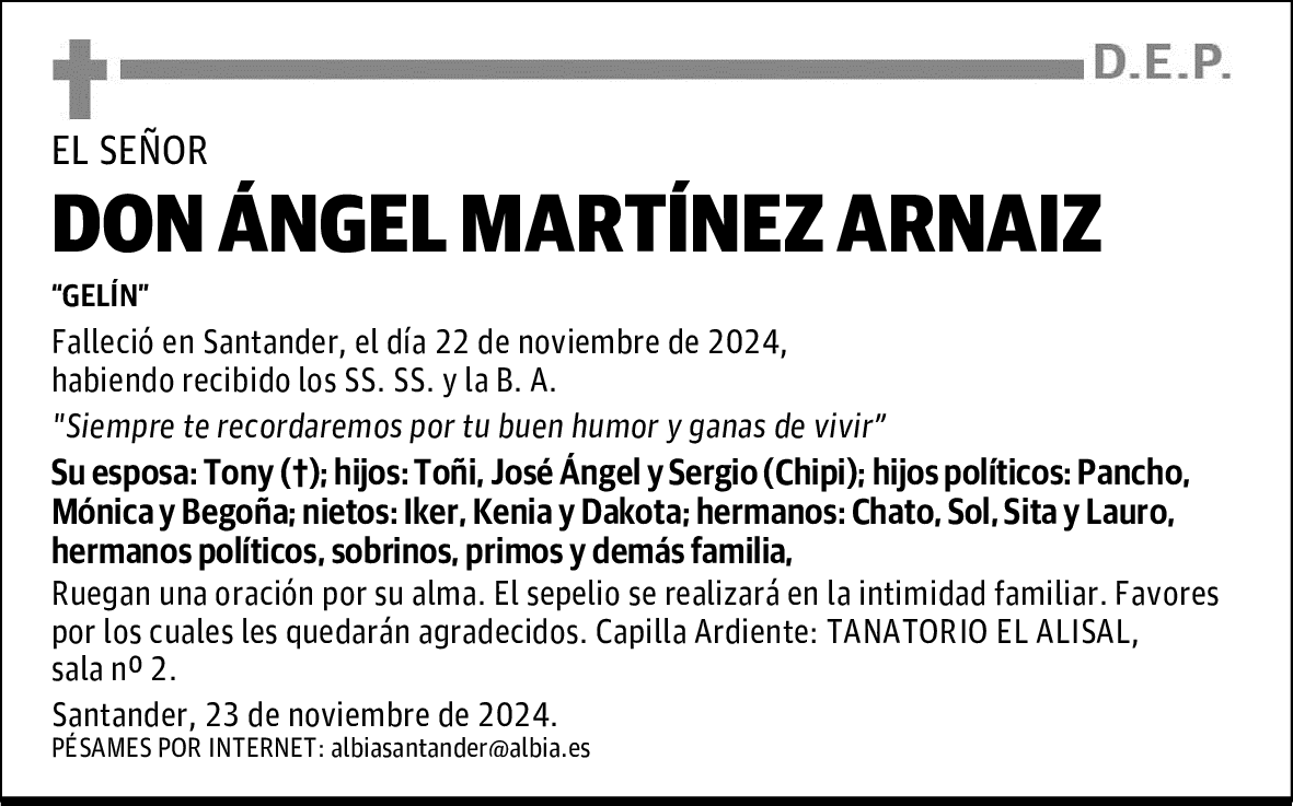 DON ÁNGEL MARTÍNEZ ARNAIZ