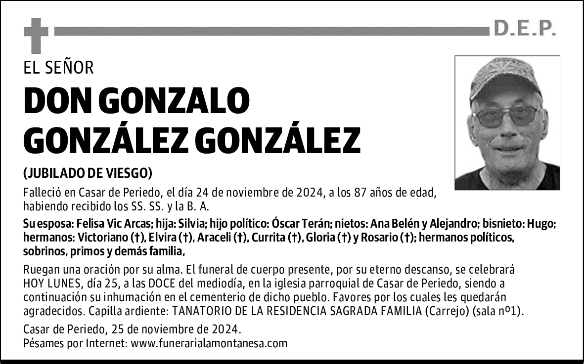 DON GONZALO GONZÁLEZ GONZÁLEZ