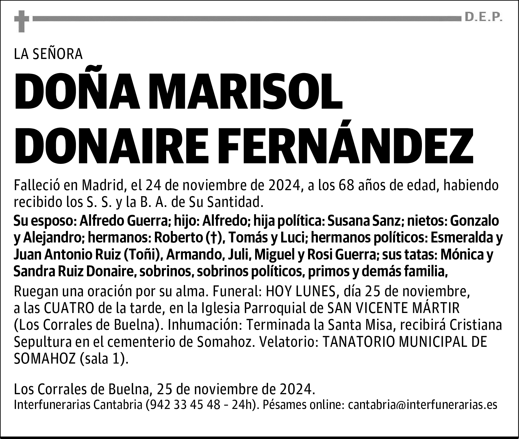 DOÑA MARISOL DONAIRE FERNÁNDEZ