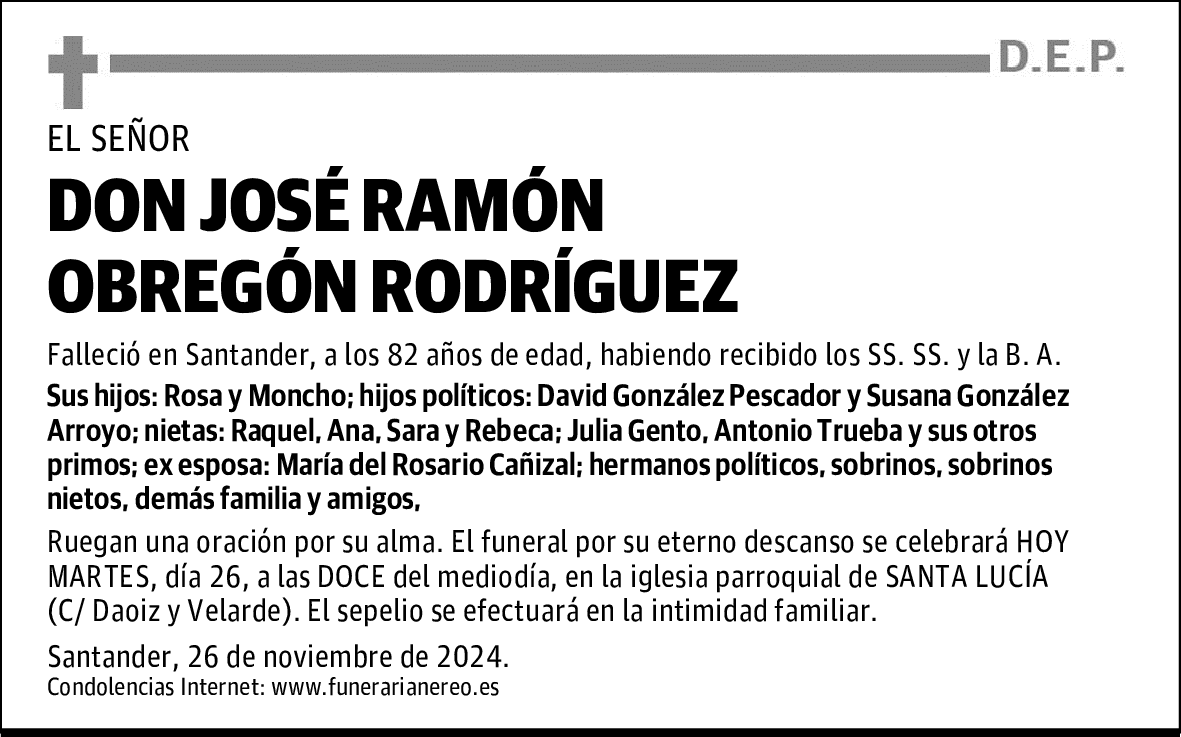 DON JOSÉ RAMÓN OBREGÓN RODRÍGUEZ