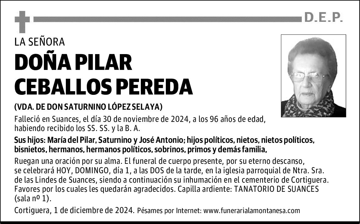 DOÑA PILAR CEBALLOS PEREDA